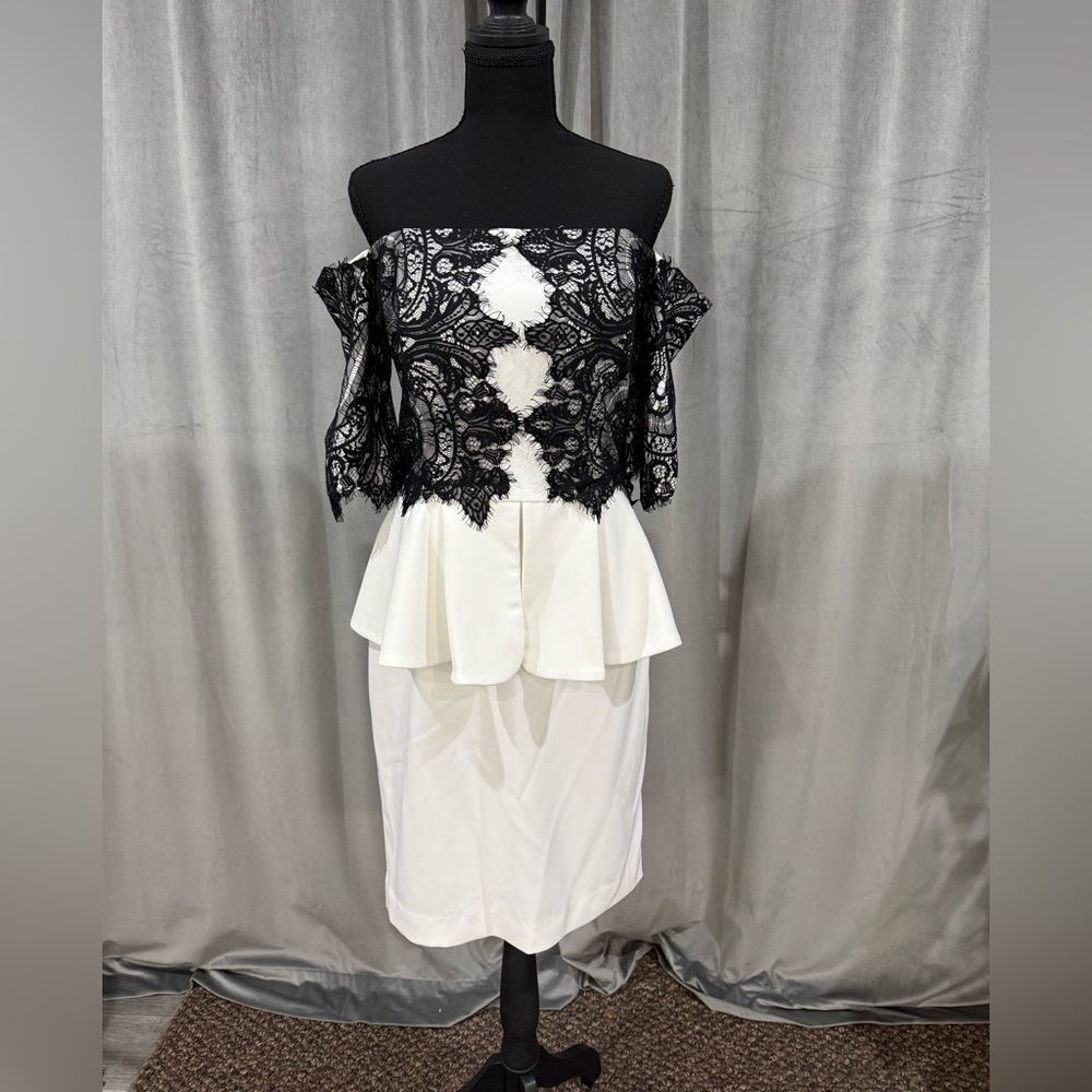 Issue New York Black Lace Trim Dress